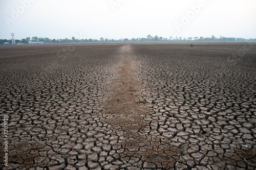 Drought and summer season, Hot landscape.