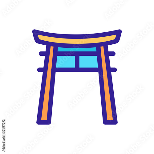 Tokyo icon vector. Thin line sign. Isolated contour symbol illustration