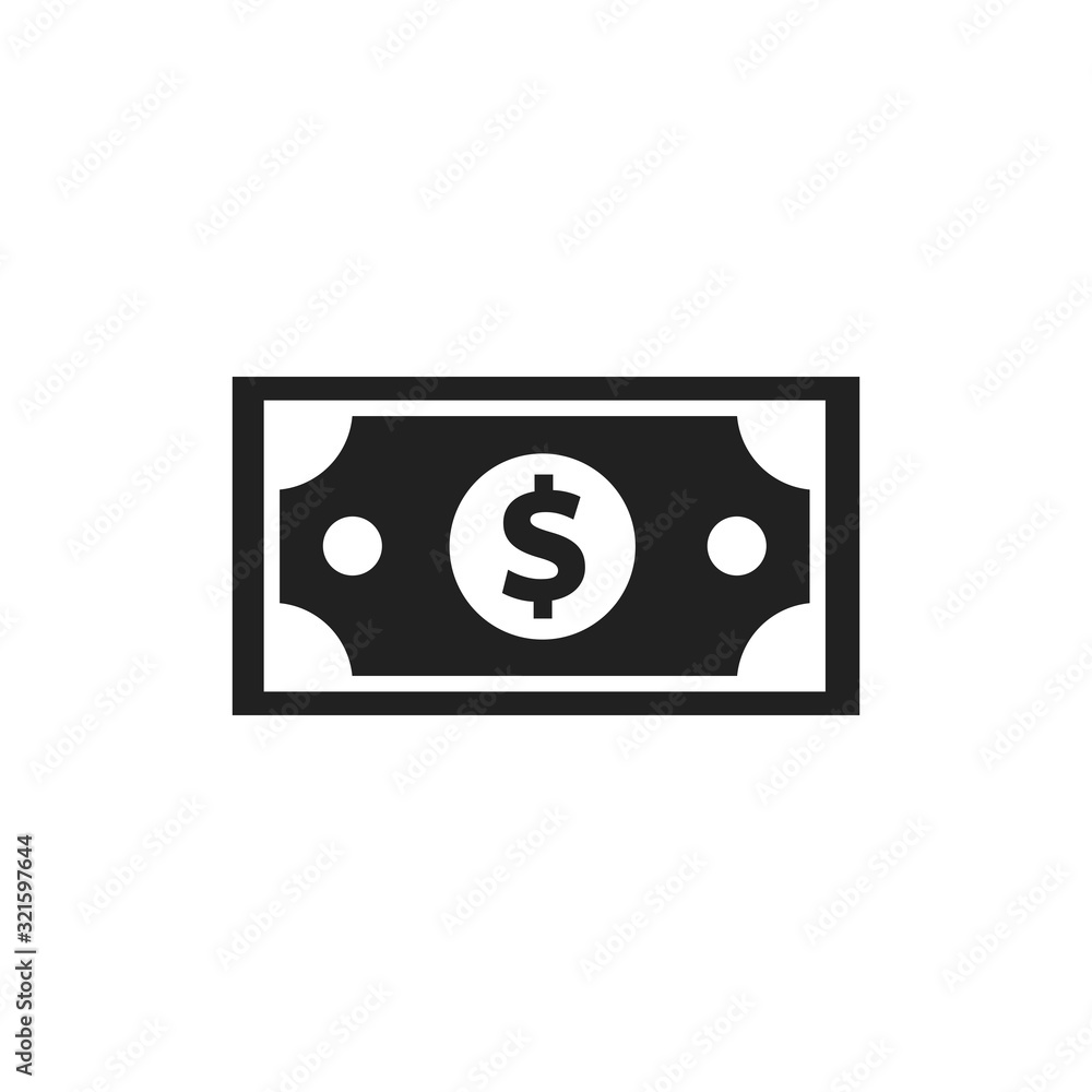 Vector dollar bank note and coin, icon illustrations and vector Vector dollar bank note and coin, icon illustrations and vector