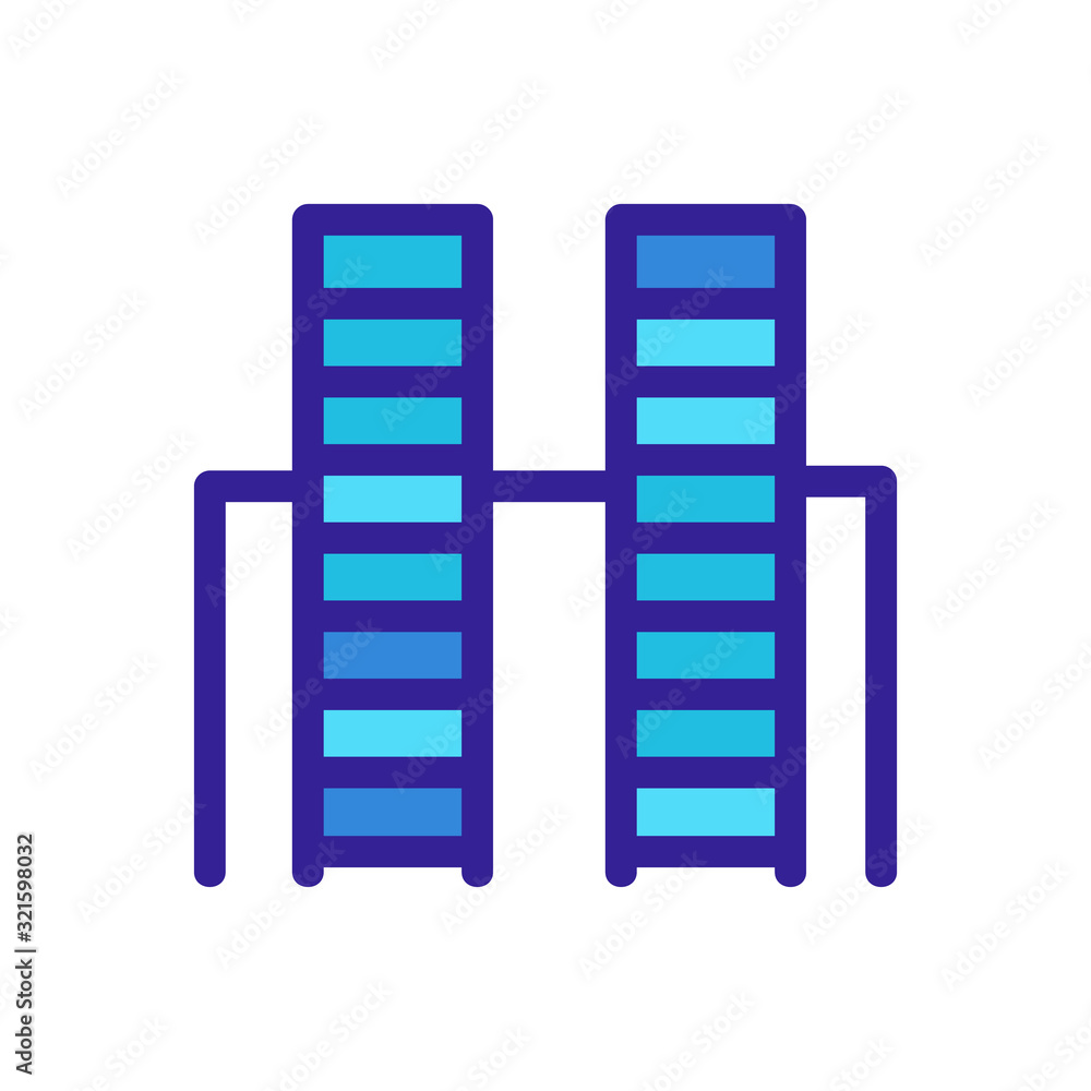 skyscraper icon vector. Thin line sign. Isolated contour symbol illustration skyscraper icon vector. Thin line sign. Isolated contour symbol illustration
