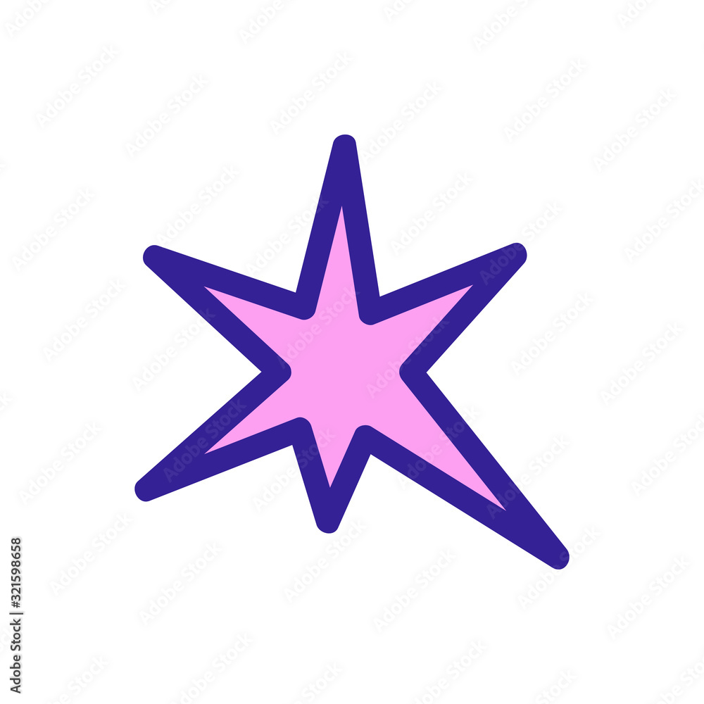 Star shining glitter icon vector. Thin line sign. Isolated contour symbol illustration Star shining glitter icon vector. Thin line sign. Isolated contour symbol illustration