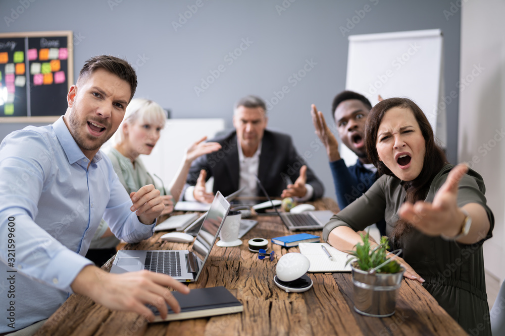 Business Executives Complaining In Office Business Executives Complaining In Office