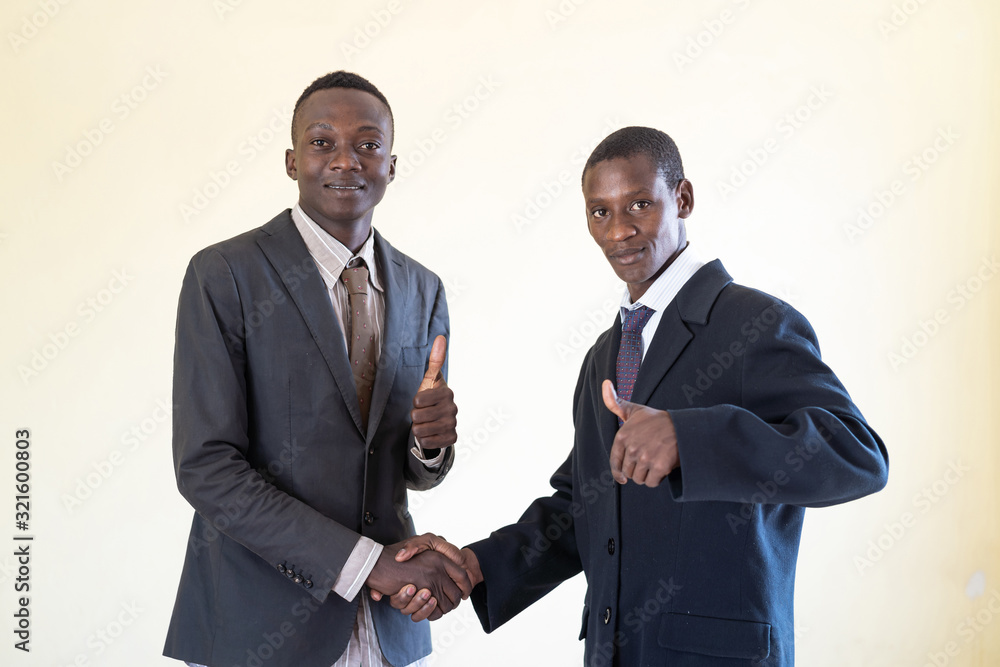 Real technological person thinking boss on isolated background