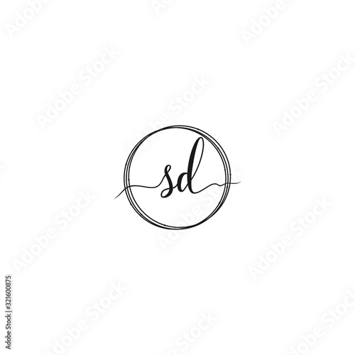 Letter SD Logo Template - Vector. Initial Letter SD Logo Template Design