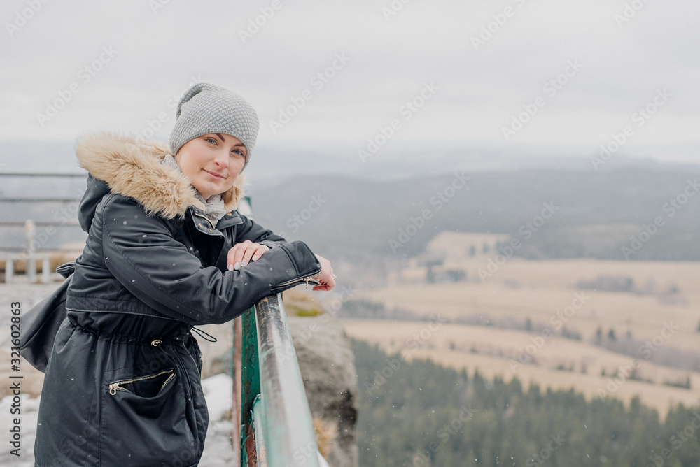 Positive Woman In the Mountains