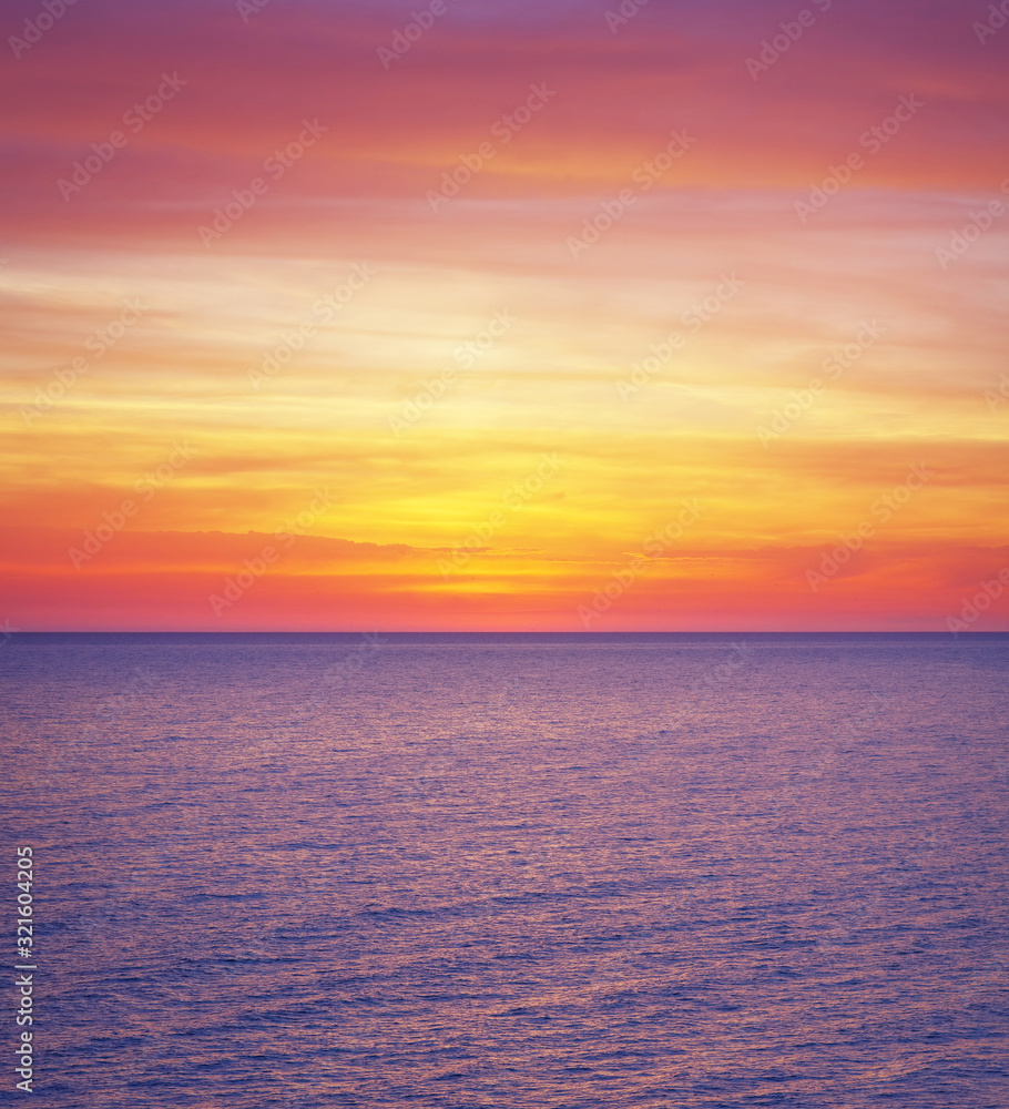 Colours of sea sunset.