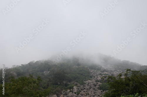 landscape, nature, mountain, sky, clouds, forest, fog, cloud, mountains, view, travel © Nguyen