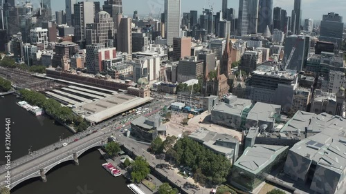 An aerial shot of Melbourne City, along CBD, Melbourne Australia