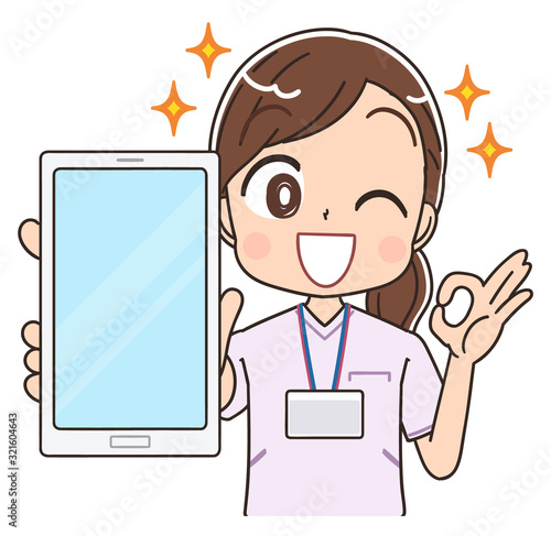 看護師 白衣 女 イラスト ナース マンガ 医療 かわいい