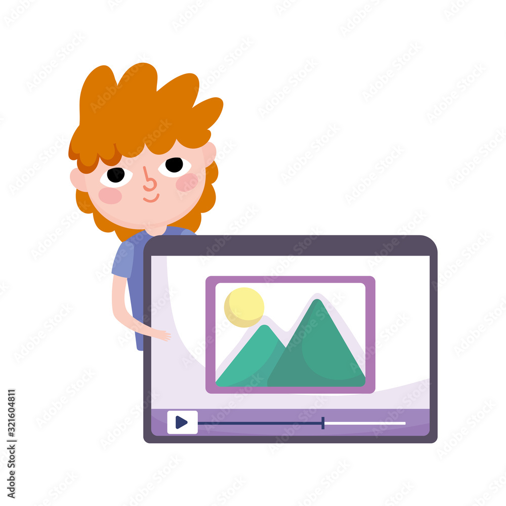 young man tablet video content picture social media young man tablet video content picture social media