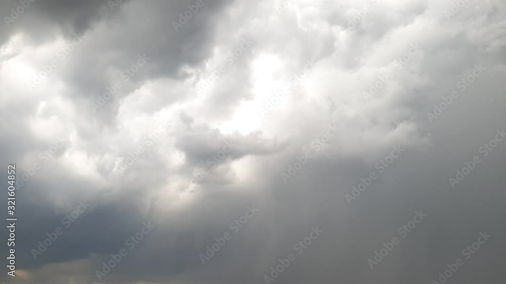 Dark and scary late afternoon thunder storm rain clouds moving across the horizon cloudscape time lapse Dark and scary late afternoon thunder storm rain clouds moving across the horizon cloudscape time lapse
