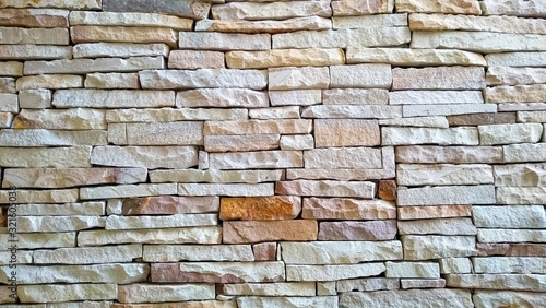 RED Brown Brick Stone Wall Concrete Cement horizontal  architecture   construction for hight Quality artwork design rough surface wallpaper background texture.
