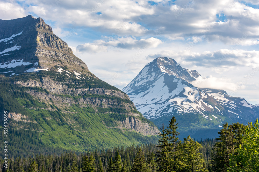 Rocky Mountains in Glacier National Park in the U.S. state of Montana.