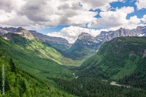 Mountain landscape at Glacier National Park Montana, USA