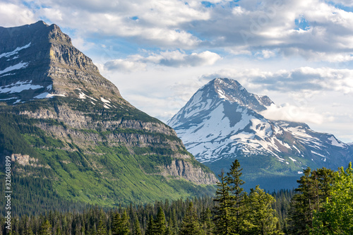 Rocky Mountains in Glacier National Park in the U.S. state of Montana. photo