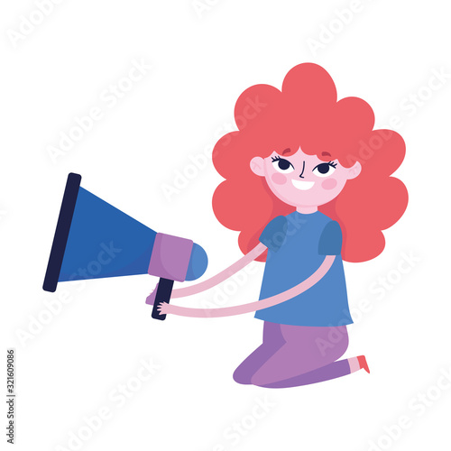 teen with megaphone marketing social media