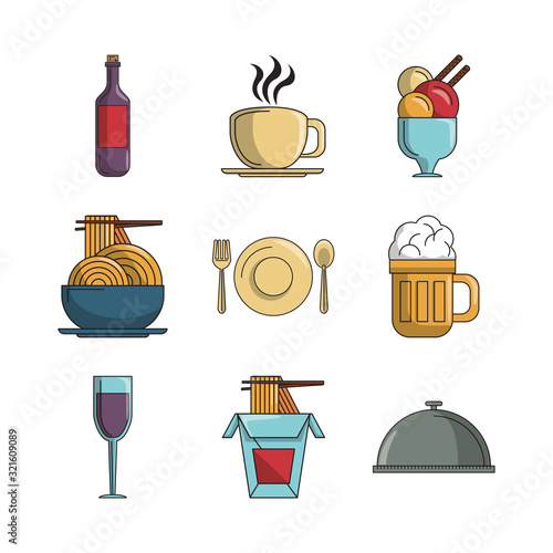 bundle of nutritive food icon