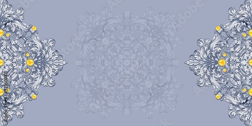 Abstract beautiful ornate ramadan baroque pattern