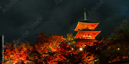 Kiyomizu-dera temple lighting show