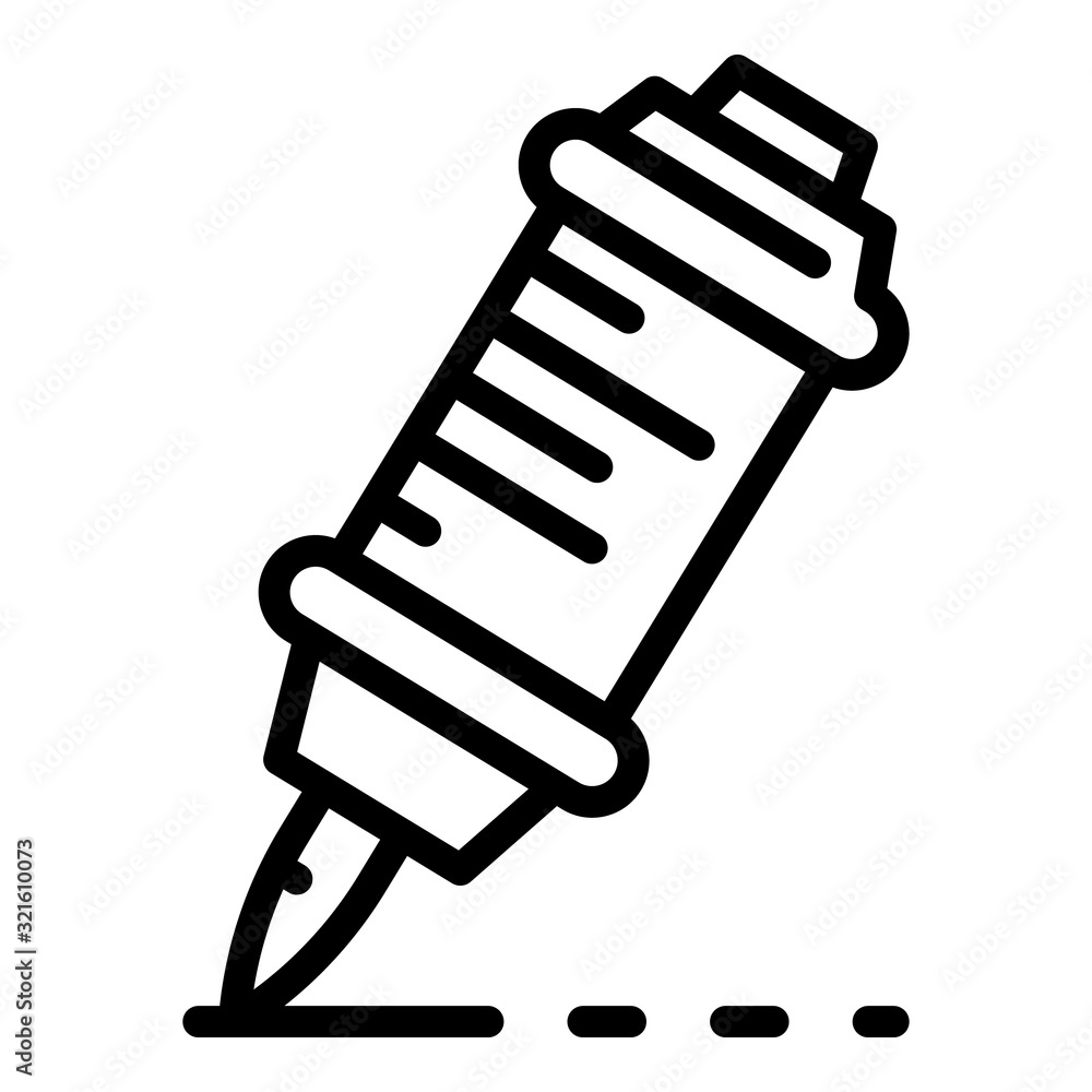 Tattoo syringe icon. Outline tattoo syringe vector icon for web design isolated on white background Tattoo syringe icon. Outline tattoo syringe vector icon for web design isolated on white background