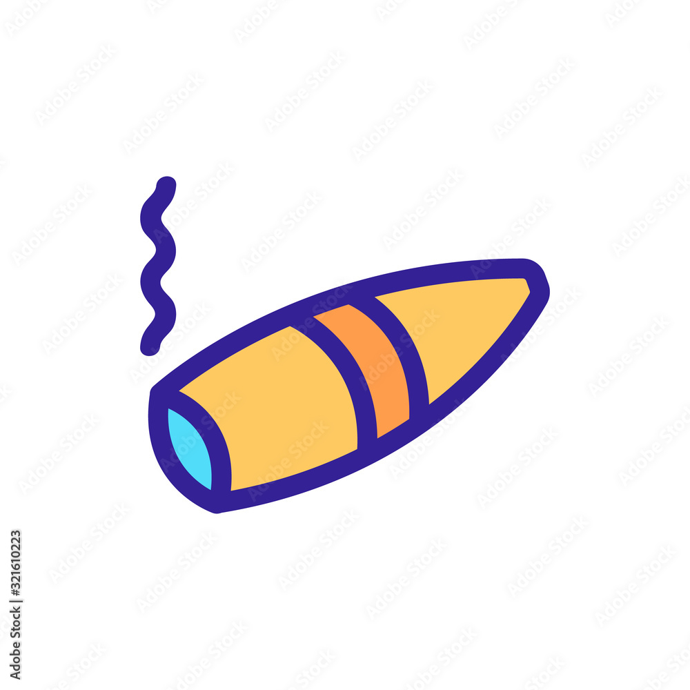 cigar smoke icon vector. Thin line sign. Isolated contour symbol illustration cigar smoke icon vector. Thin line sign. Isolated contour symbol illustration
