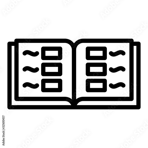 New tattoo catalogue icon. Outline new tattoo catalogue vector icon for web design isolated on white background