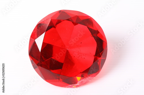 red diamond on white surface