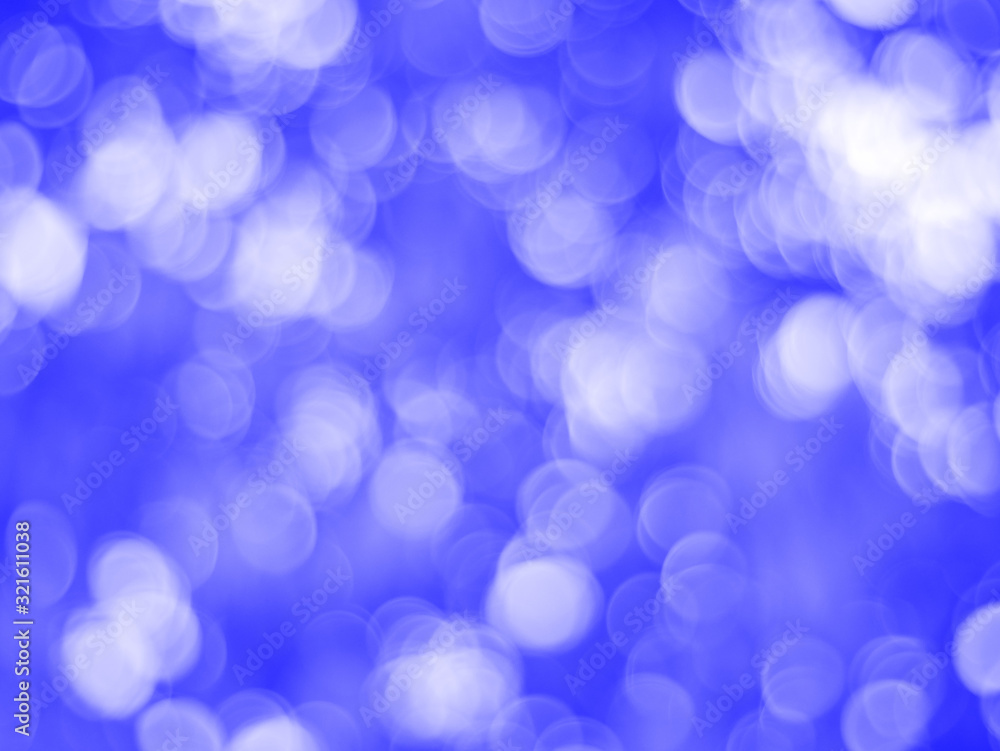 blue and white background. effect bokeh light