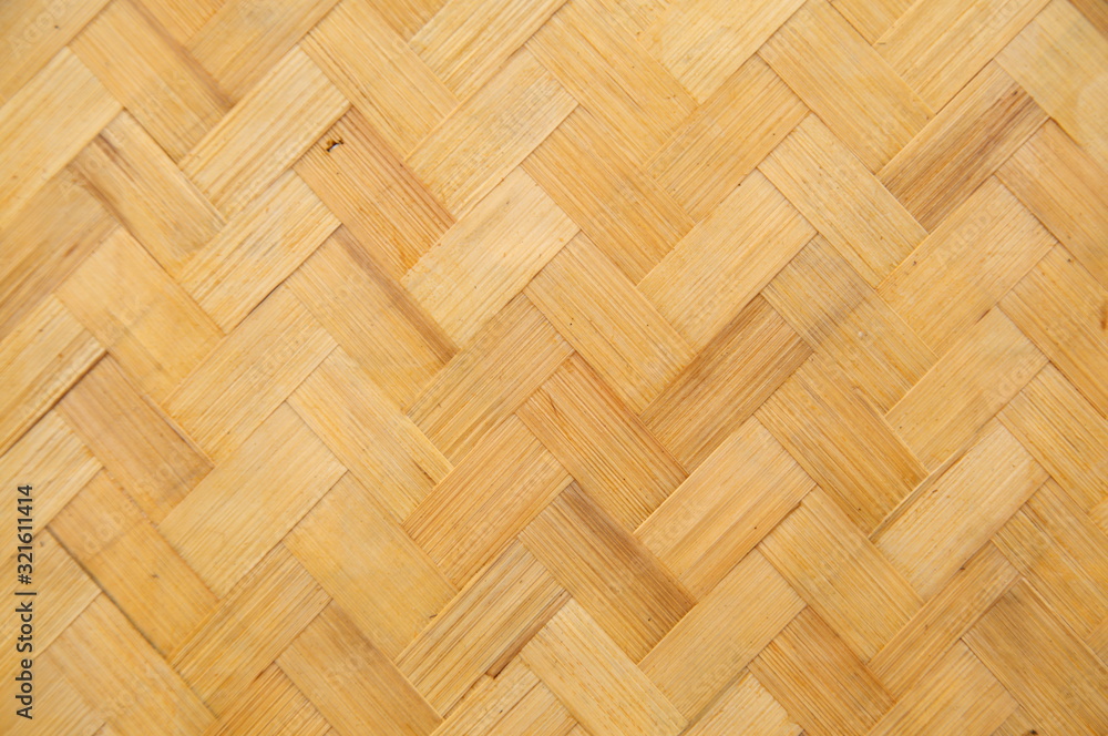 Native Thai style bamboo wall, natural wickerwork