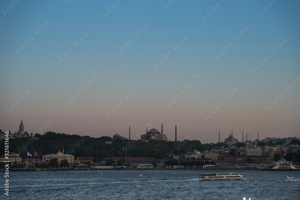 Istanbul mosque at sunset 