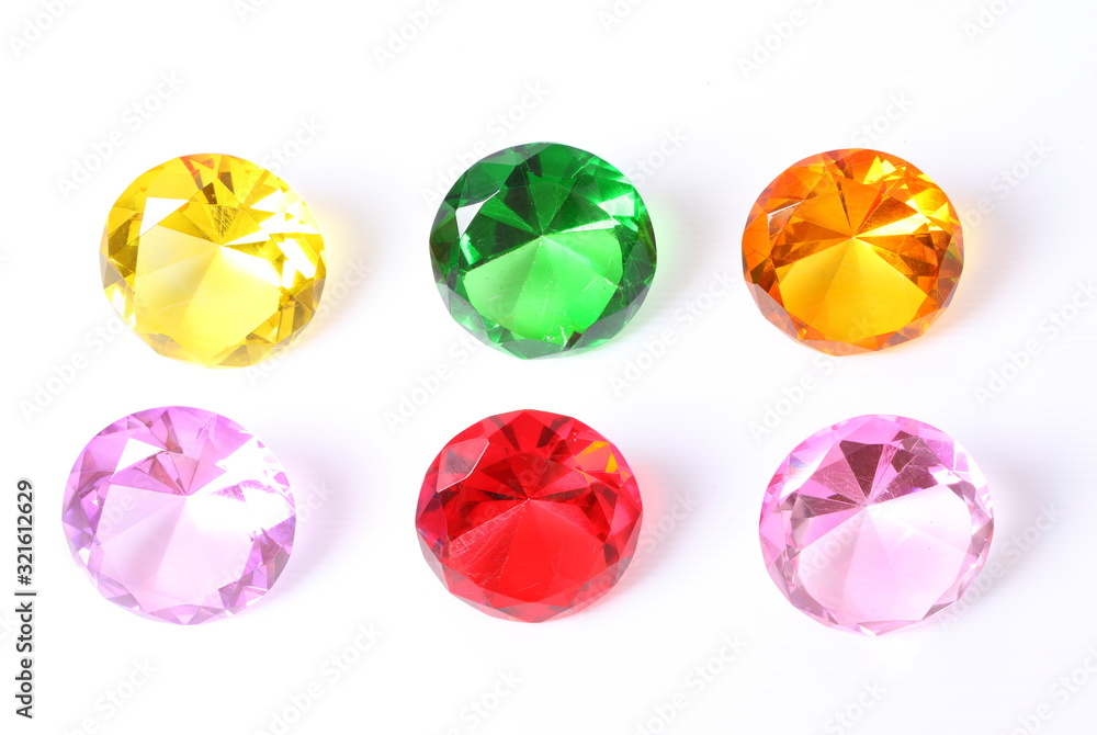 Colorful diamond on white background Colorful diamond on white background