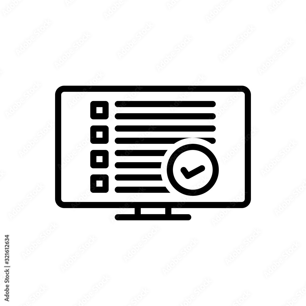 Black line icon for status Black line icon for status