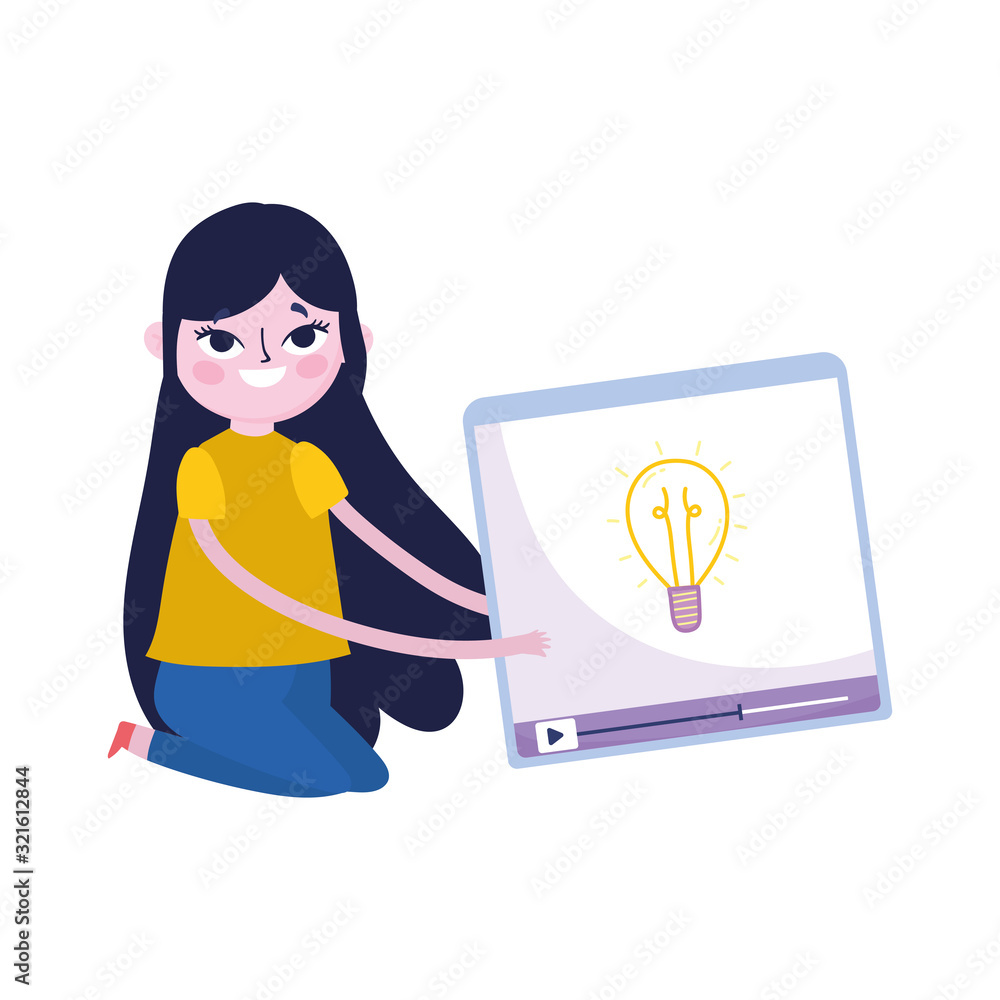 cute teen girl with video creativity social media cute teen girl with video creativity social media