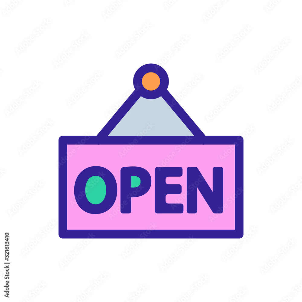 Open vector icon. Thin line sign. Isolated contour symbol illustration Open vector icon. Thin line sign. Isolated contour symbol illustration