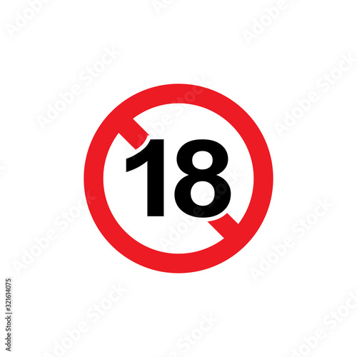 age limit icon design vector logo template EPS 10