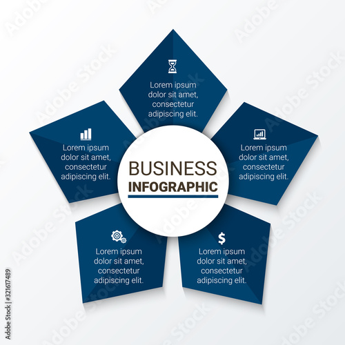 Vector Infographic thin line design with icons and options or steps. Infographics for business concept. banner, workflow layout, process diagram, flow chart, info graph
