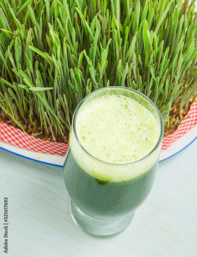Wheatgrass juice with sprouted wheat Wheatgrass juice with sprouted wheat