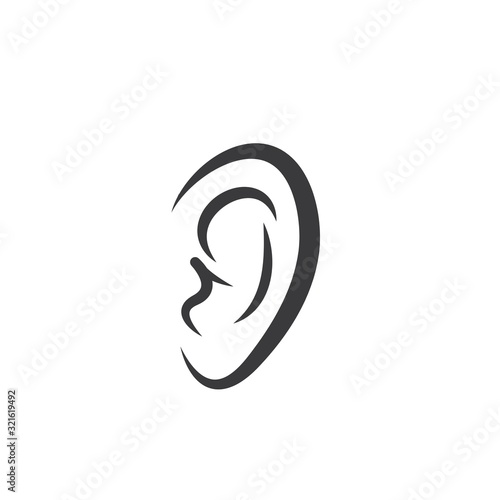 ear vector icon of human senses illustration