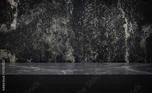 Black marble table luxury background for display product stand with empty copy space for party  promotion social media banners  posters birthday luxury background for advertise product