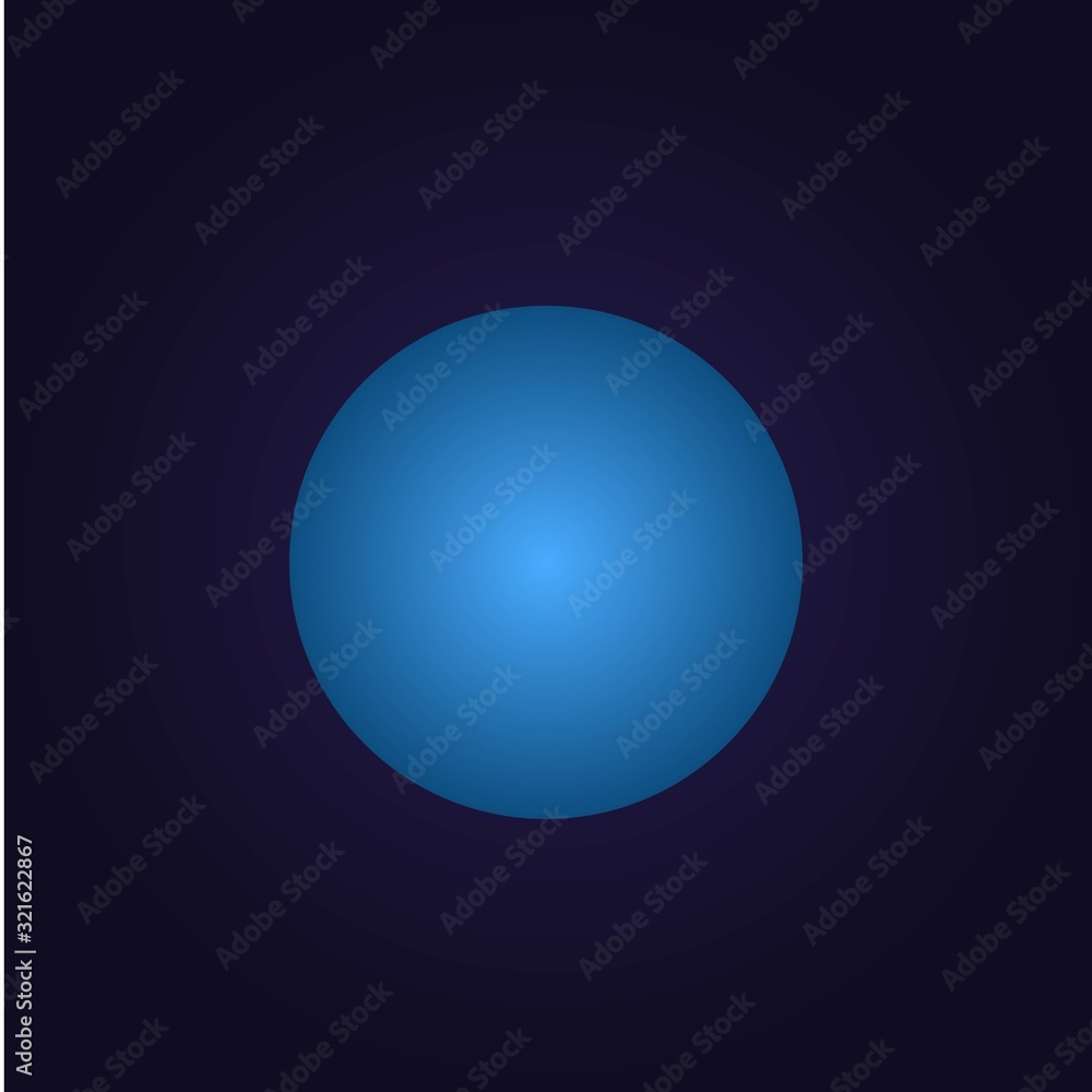 Icon blue button in circle, bubble symbol for app button vector Icon blue button in circle, bubble symbol for app button vector