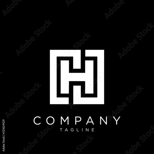 h simple logo design photo