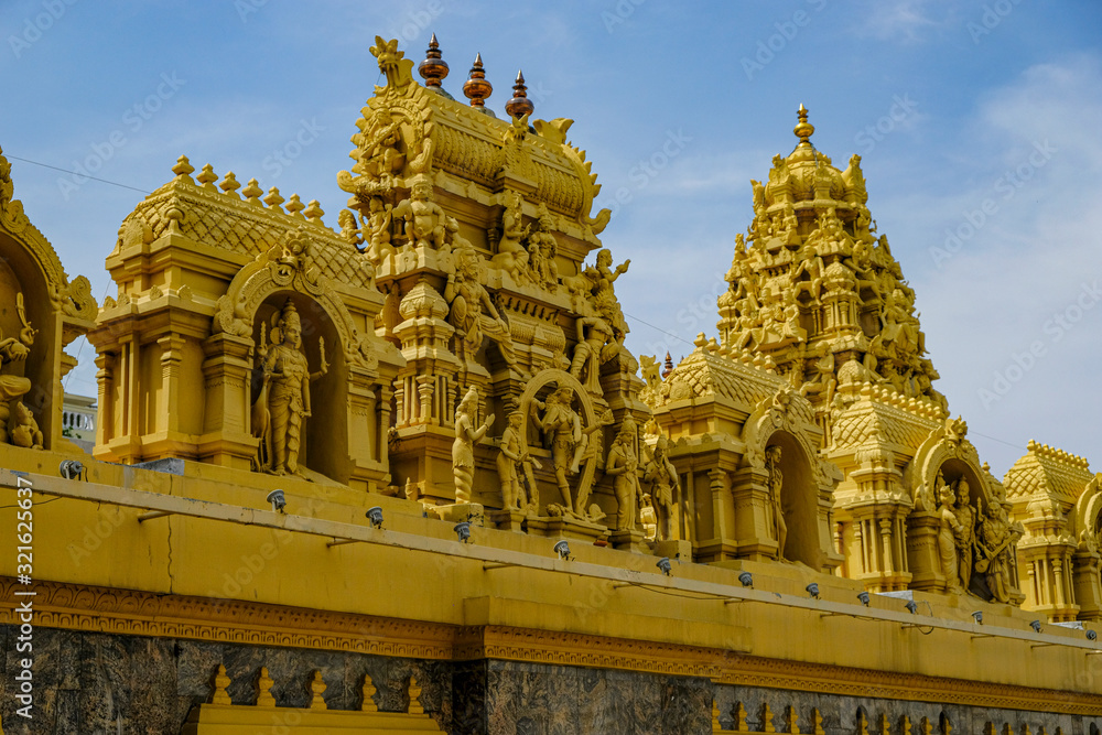 Detail of the Sri Sivaraja Vinayagar Temple in Colombo, Sri Lanka.