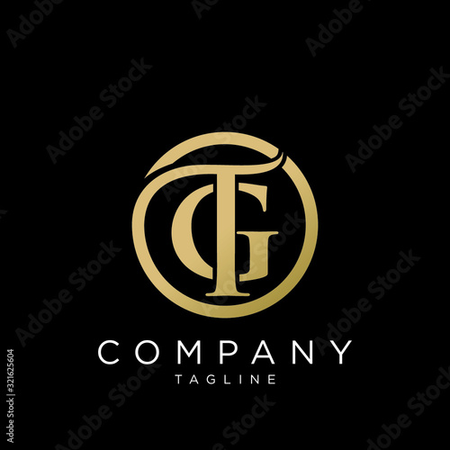 tg or gt logo circlr design photo