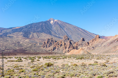 Tenerife landscape and Teide volcano, Canary islands, Spain