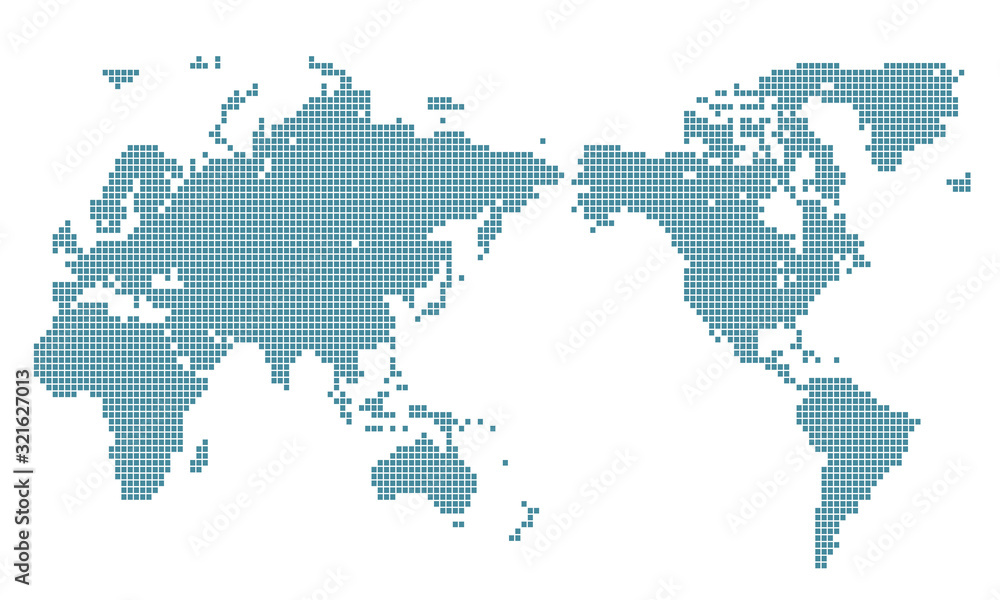 世界地図　イラスト　ドット