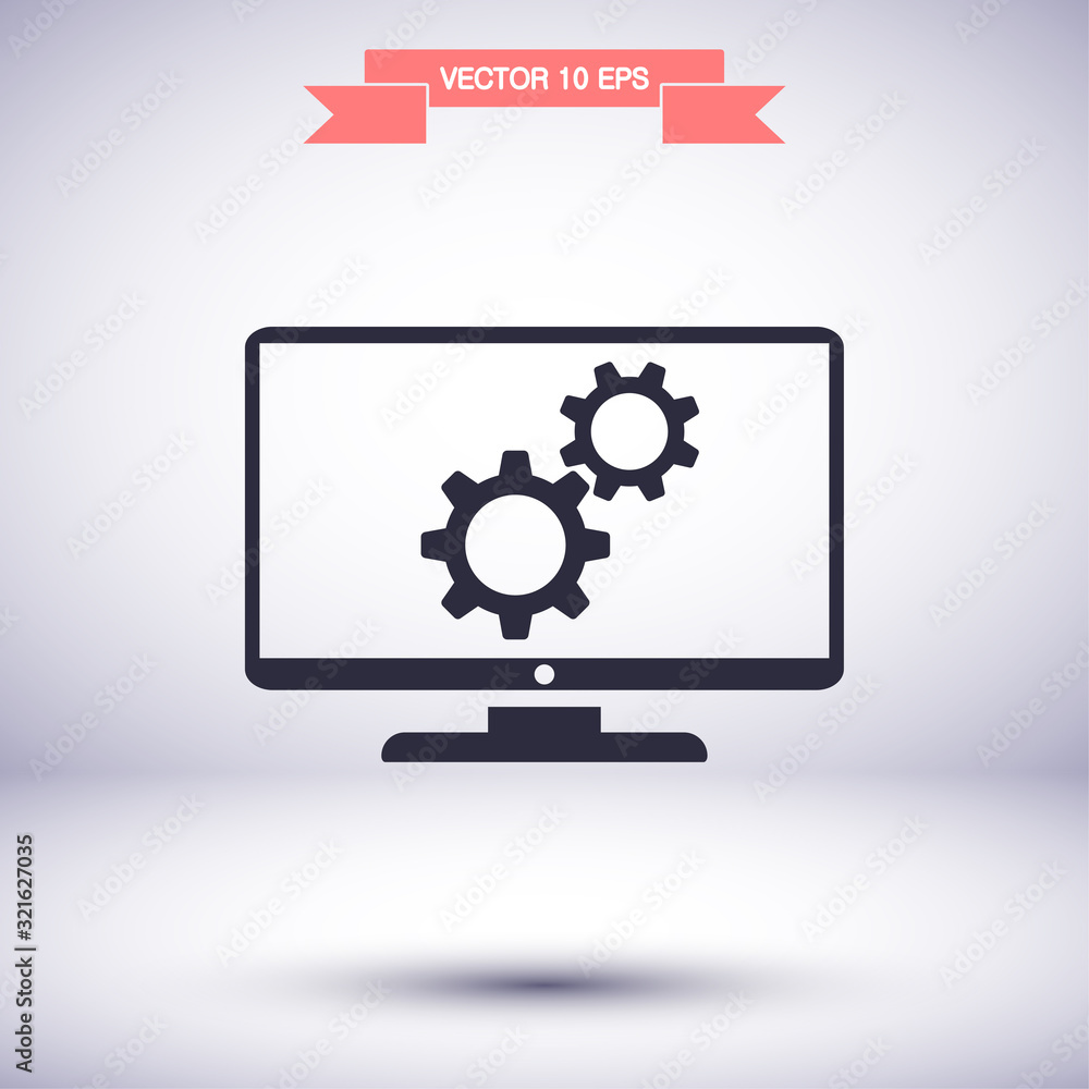 Service monitor vector icon , lorem ipsum Flat design Service monitor vector icon , lorem ipsum Flat design