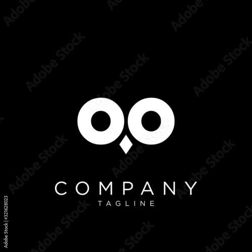 owl face logo design vector simple icon