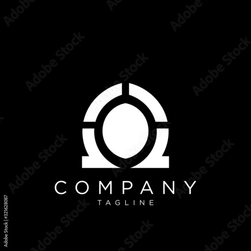 omega logo design vector icon
