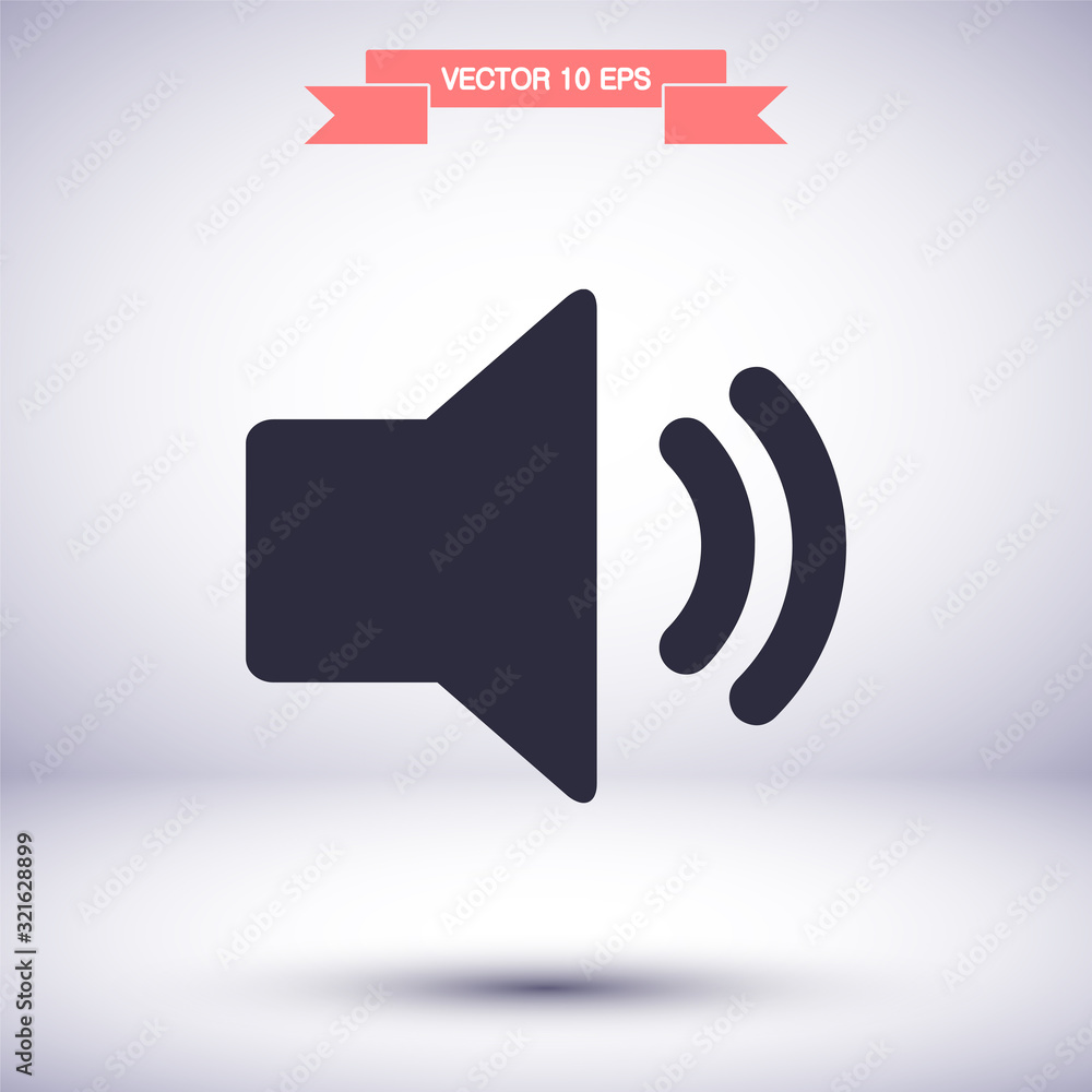 Speaker vector icon , lorem ipsum Flat design Speaker vector icon , lorem ipsum Flat design