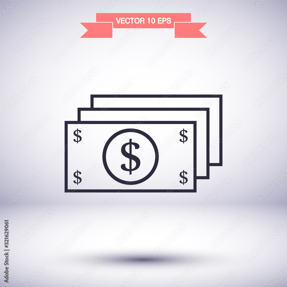 Dollar vector icon , lorem ipsum Flat design Dollar vector icon , lorem ipsum Flat design